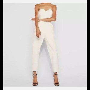 Express White and Lace Jumpsuit